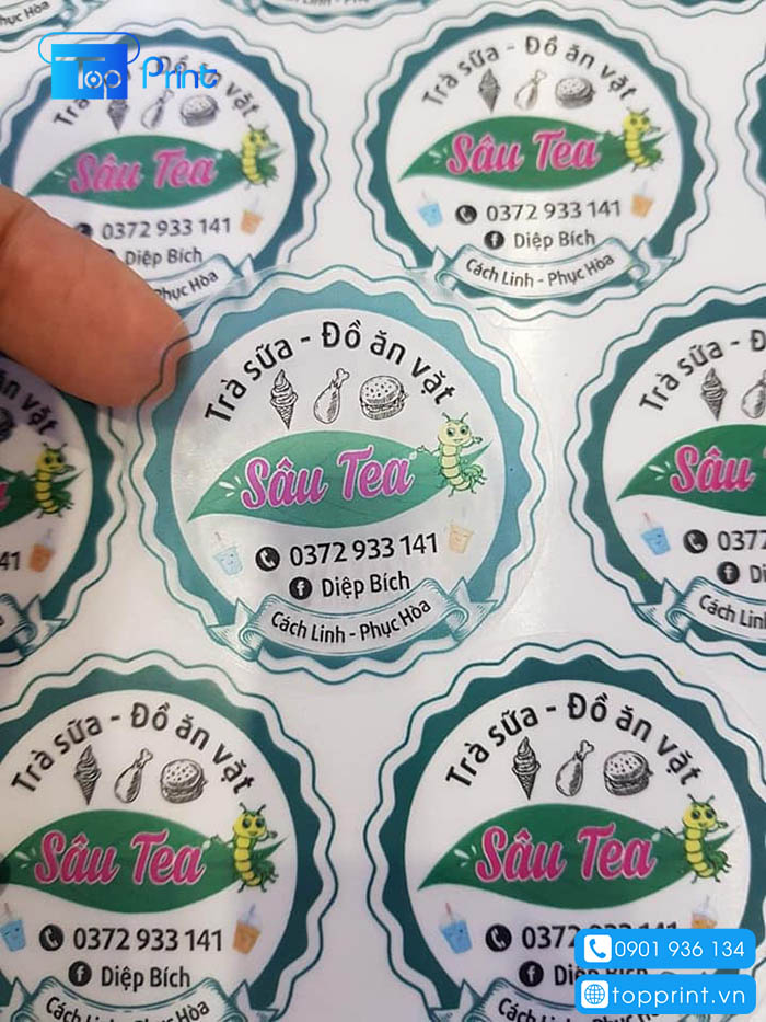 in tem nhan nhua duc trong suot