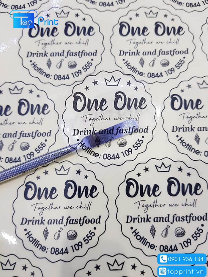 Decal nhựa trong suốt