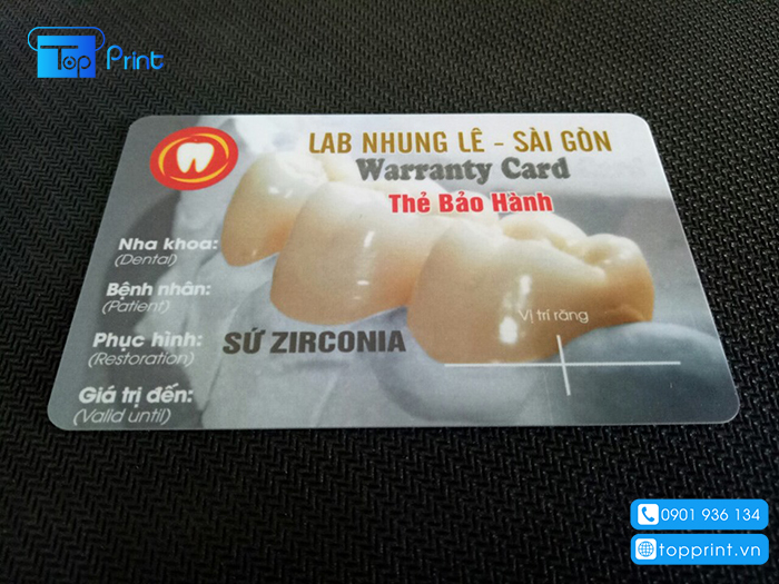 Mẫu thẻ bảo h&agrave;nh uy t&iacute;n chất lượng