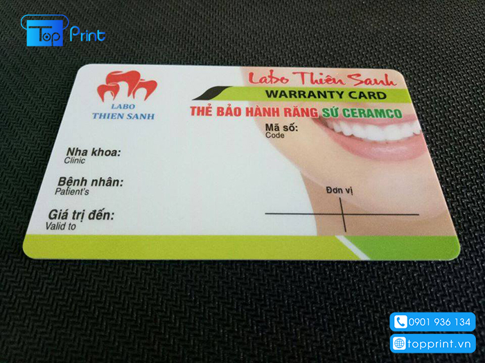 Cơ sở in thẻ bảo h&agrave;nh gi&aacute; rẻ
