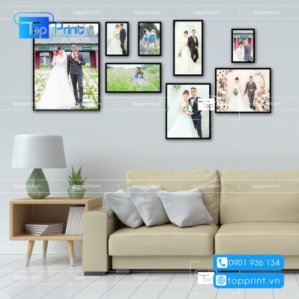 In ảnh cưới treo tường