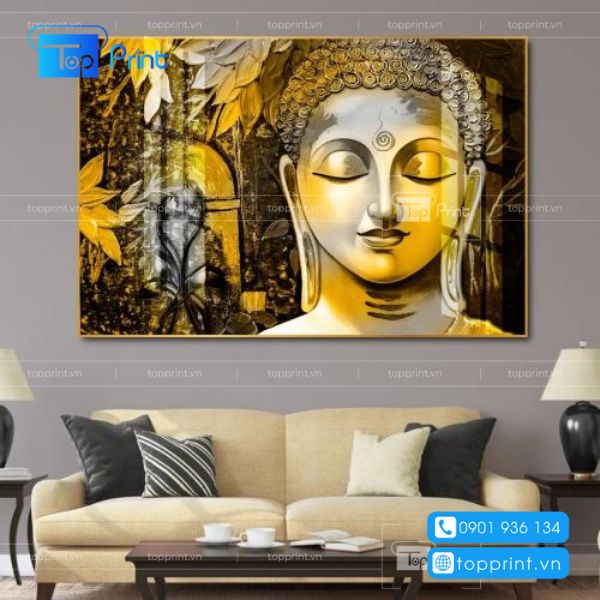 In tranh phật gi&aacute;o treo ph&ograve;ng kh&aacute;ch