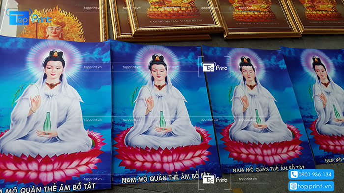 tranh phật B&agrave; Quan Thế &Acirc;m Bồ T&aacute;c