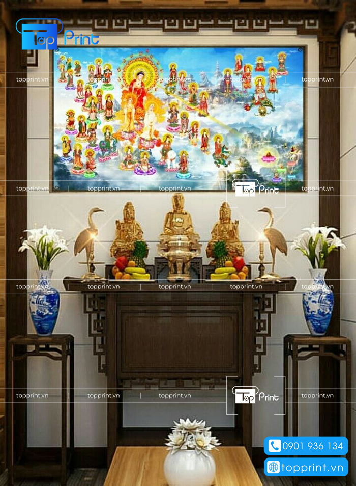 tranh phật gi&aacute;o biểu tượng t&acirc;m linh của c&aacute;c t&iacute;n đồ phật gi&aacute;o