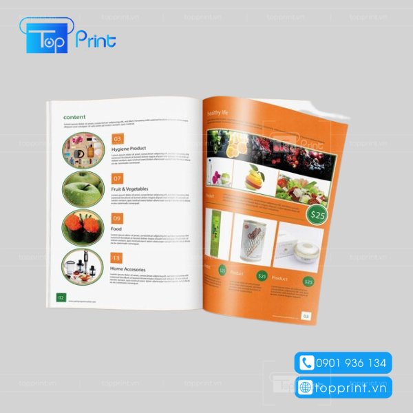 Mẫu catalogue giới thiệu bào bì sản phẩm giá rẻ tphcm