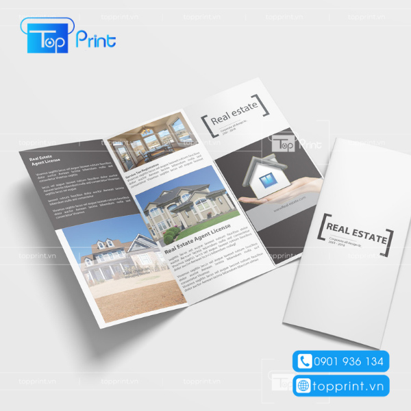 In brochure bất động sản giá rẻ tại TOPPRINT