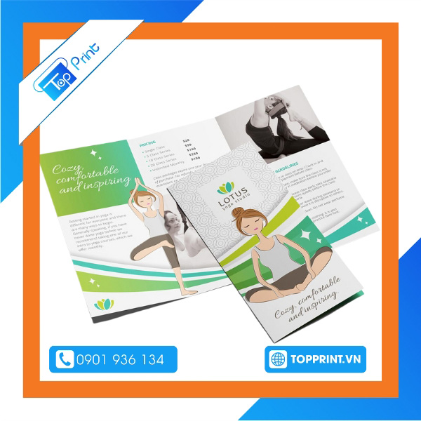 Mẫu brochure yoga bắt mắt, thu hút