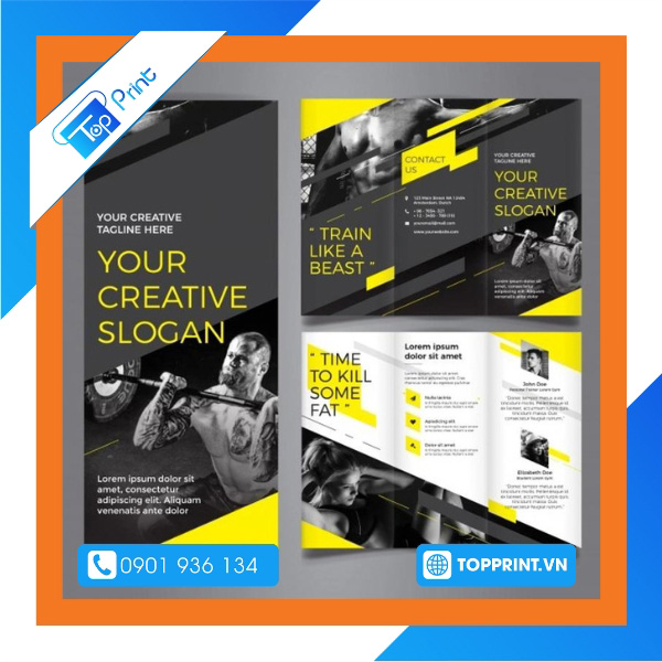 Brochure huyến luyện viên gym đẹp