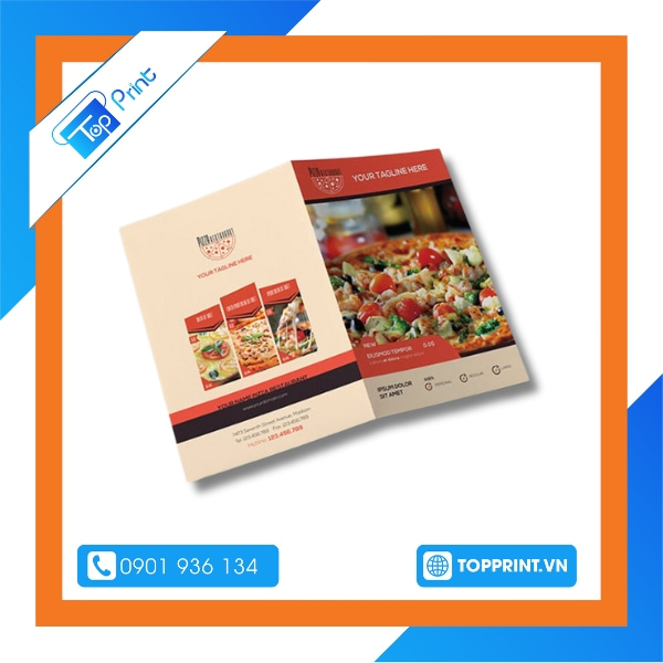 Sản phẩm brochure nhà hàng quán ăn tại TOPPRINT