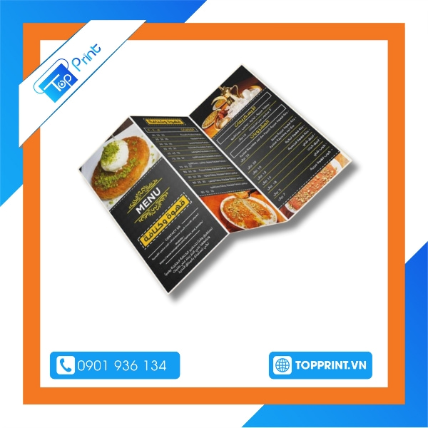 Thiết kế brochure nhà hàng đơn giản