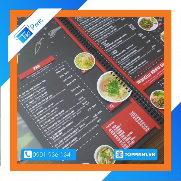 Brochure nhà hàng giới thiệu thông tin sản phẩm