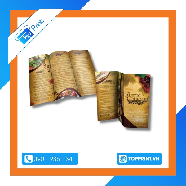 In brochure nhà hàng giá rẻ tại tphcm