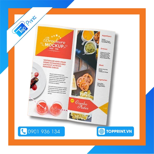 Mẫu brochure combo tại Nhà hàng