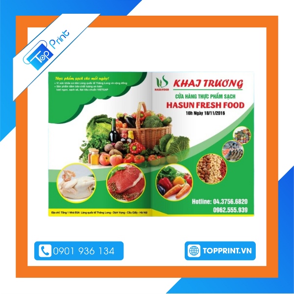 Brochure khai trương cửa hàng trái cây