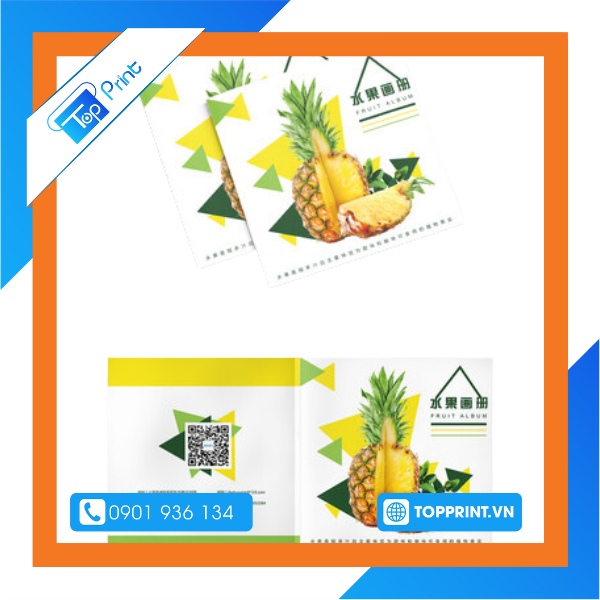 In brochure trái cây thơm