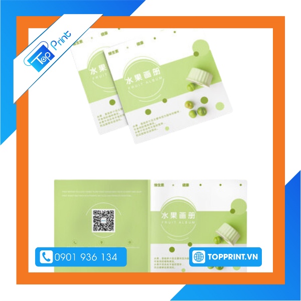 Mẫu brochure trái cây - Táo xanh