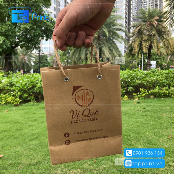 Túi giấy đựng trái cây bằng giấy Kraft