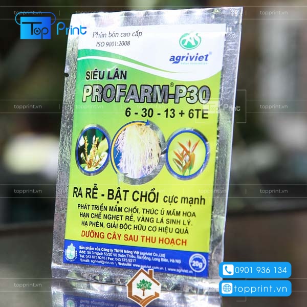 Nhãn giấy dán sản phẩm phân bón