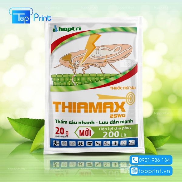 In tem nhãn thuốc trừ sâu có hình ảnh minh họa