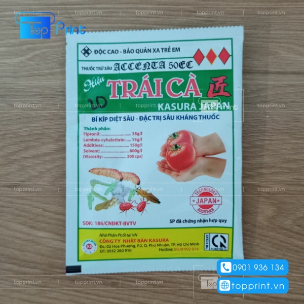 Mẫu nhãn dán thuốc trừ Trái Cà