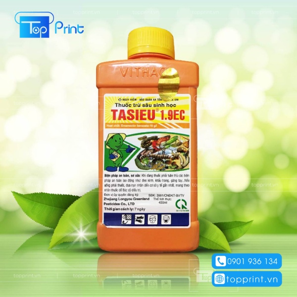 Nhãn dán thuốc trừ sâu sinh học tại TOPPRINT