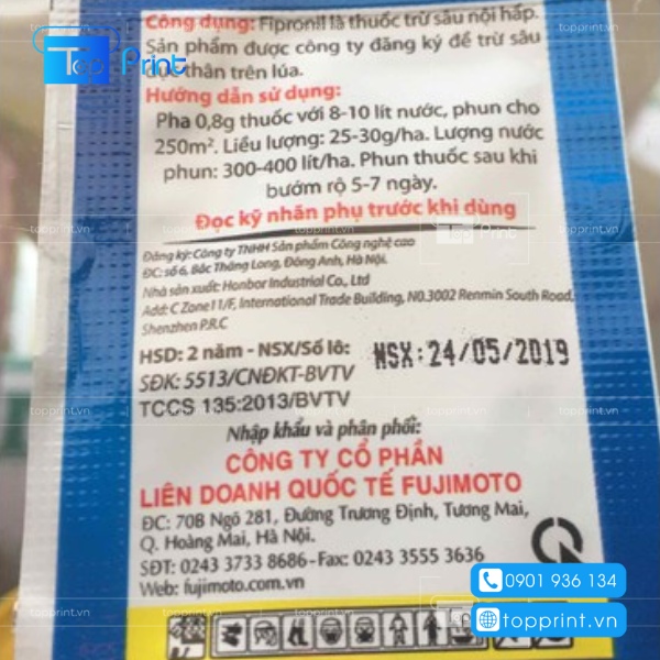 Tem decal thông tin sản phẩm xi bạc