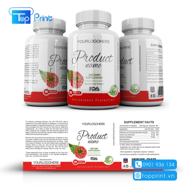 Mẫu in tem nh&atilde;n thuốc, dược phẩm tại TOPPRINT