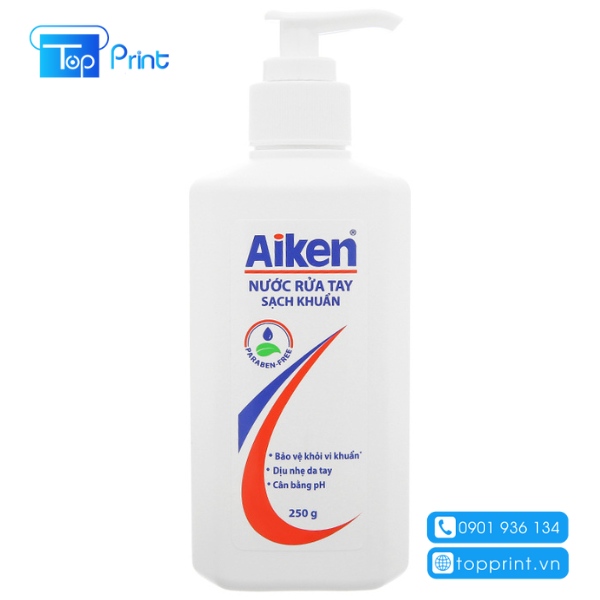In tem nhãn mác nước rửa tay theo yêu cầu số lượng ít