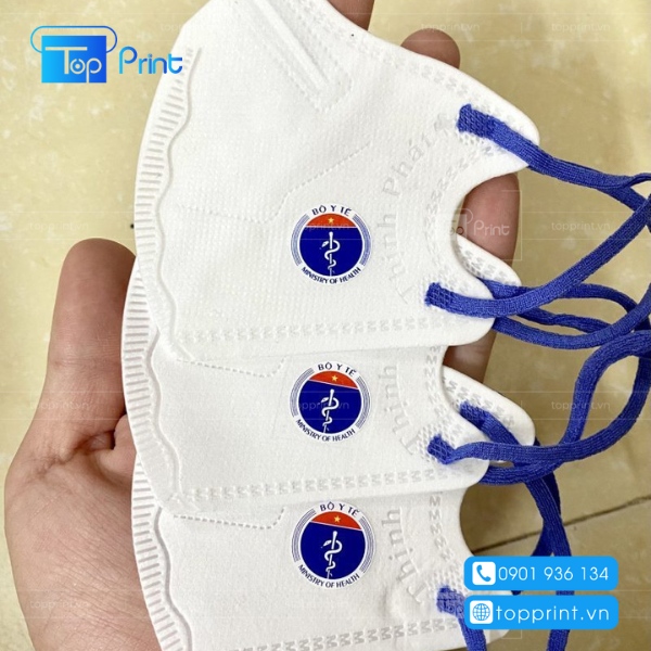 In nhãn logo theo yêu cầu lên khẩu trang