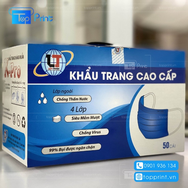 In tem chống giả cho sản phẩm hộp khẩu trang