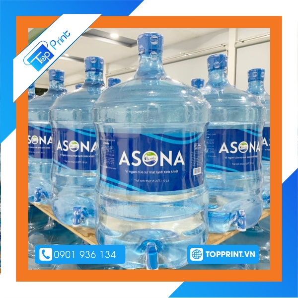 In nhãn nước đóng bình 20l