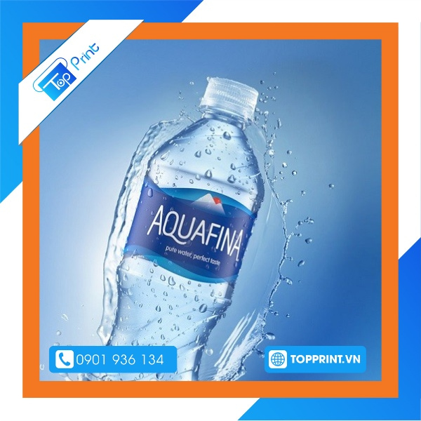 Nhãn dán nước suối aquafina chai 500ml