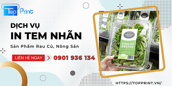 Dịch vụ in tem nhãn sản phẩm rau củ nông sản giá rẻ tại HCM va Hà Nội