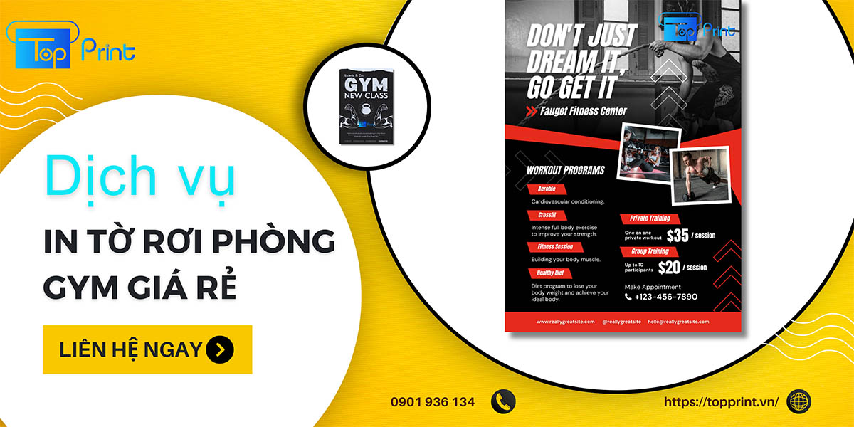 Cơ sở in tờ phòng tập gym đẹp và ấn tượng tại hcm và Hà Nội