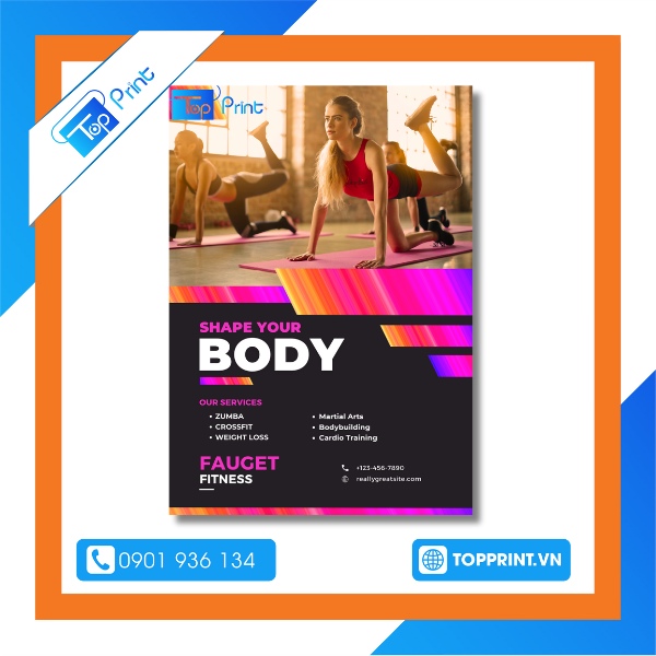 Thiết kế mẫu tờ rơi đẹp danh cho phòng tập gym