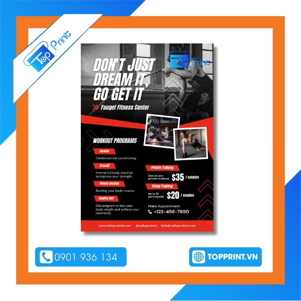 Mẫu tờ rơi giới thiệu dịch vụ gym