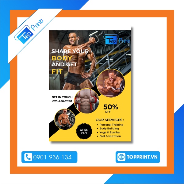 Tờ rơi gym khuyến mãi hấp dẫn