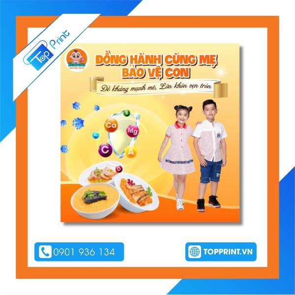 Kích thước in tờ rơi quảng cáo cháo dinh dưỡng thông dụng
