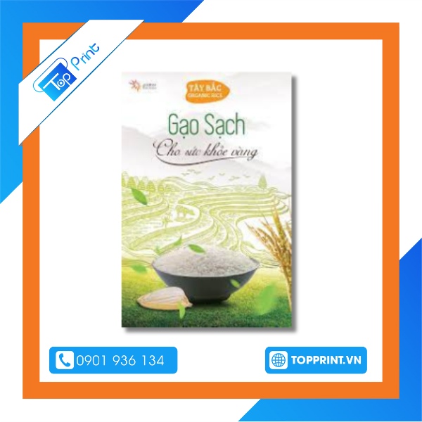 quy trình in tờ rơi quảng cáo gạo sạch tại TOPPRINT 