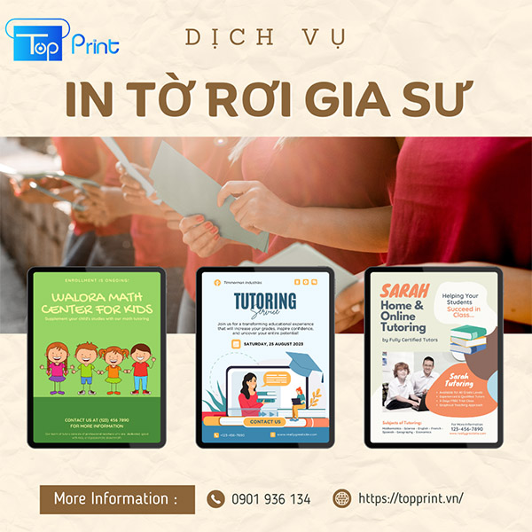 Dịch vụ in tờ rơi gia sư giá rẻ chuyên nghiệp tại TPHCM và Hà Nội
