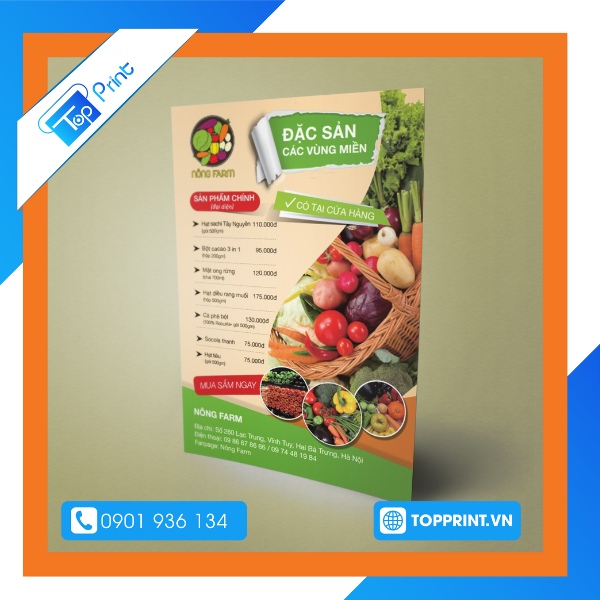 Mẫu tờ rơi quảng cáo rau sạch