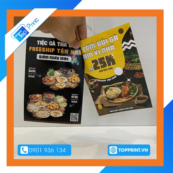 In tờ rơi quảng cáo thực phẩm sạch giá rẻ tại HCM và Hà Nội
