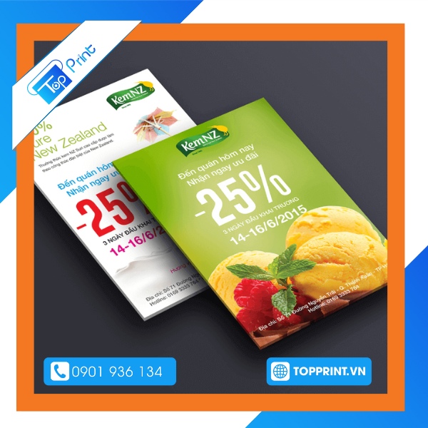 Mẫu tờ rơi quảng cáo hoa quả sạch, giảm giá cao