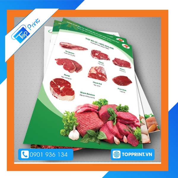 Mẫu tờ rơi quảng cáo thực phẩm tươi sống sạch