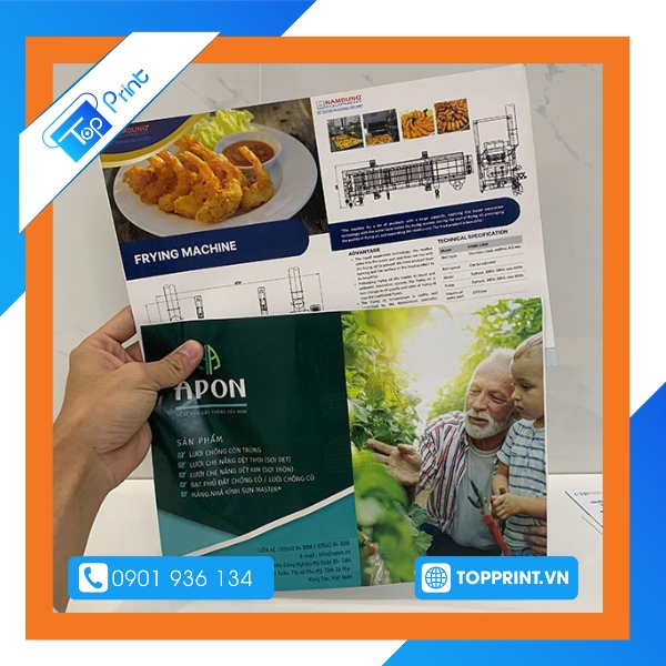 In tờ rơi giới thiệu thực phẩm cho danh nghiệp