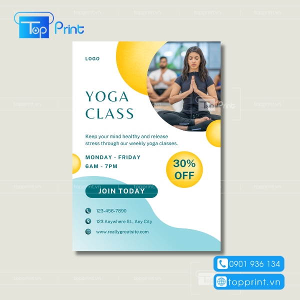 Tờ rơi yoga tiếp cận khách hàng dễ dàng