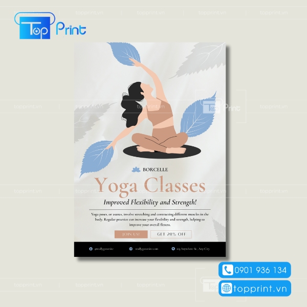 Mẫu tờ rơi yoga huyền bí