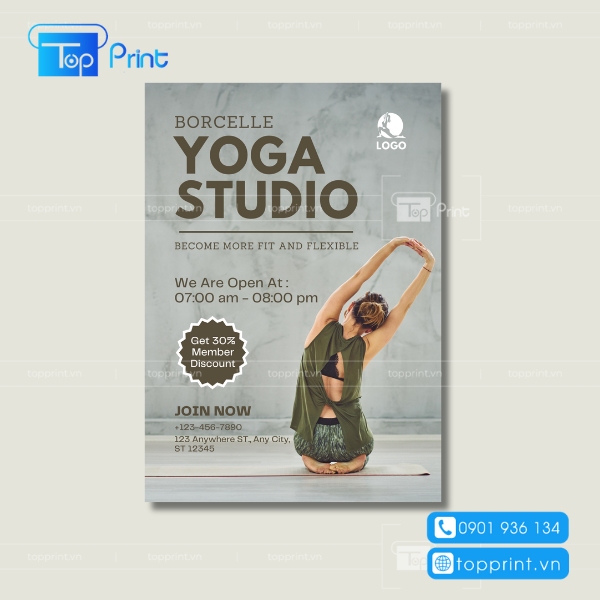 Nội dung đầy đủ của tờ rơi quảng cáo lớp học Yoga