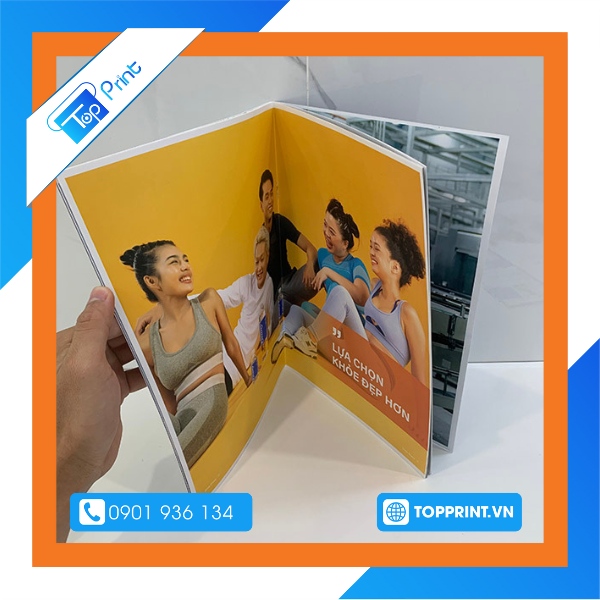 Mẫu Catalogue A4 gim lồng dạng đứng