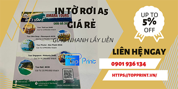 Xưởng in tờ rơi a5 uy tín tại TPHCM và Hà Nội